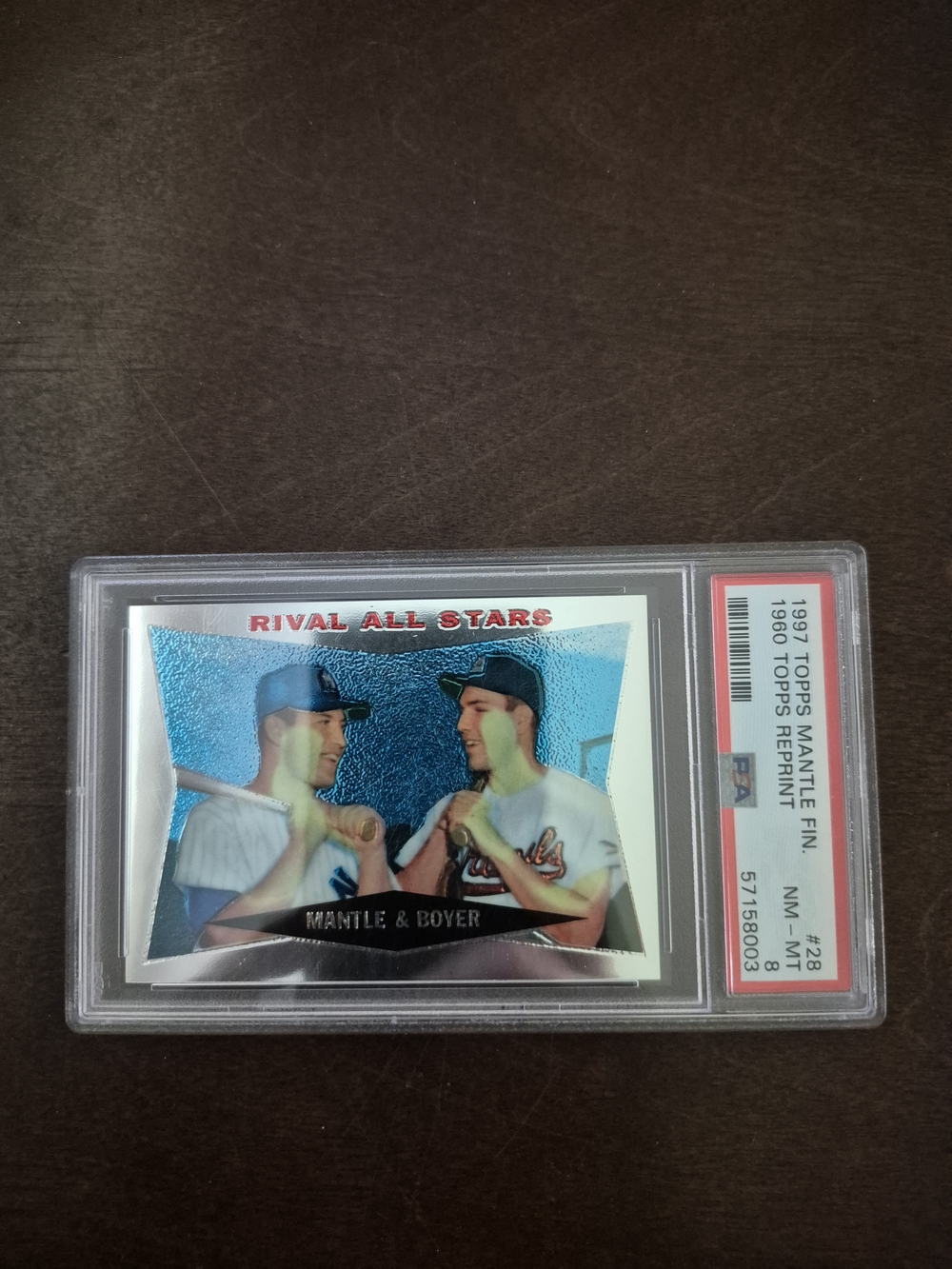 Topps Rival All Stars Holographic Blue Mantle & Boyer Card